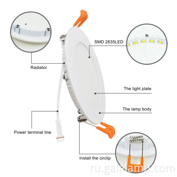 Гладкий 12 Вт. Потолочный потолочный свет для современных интерьеров